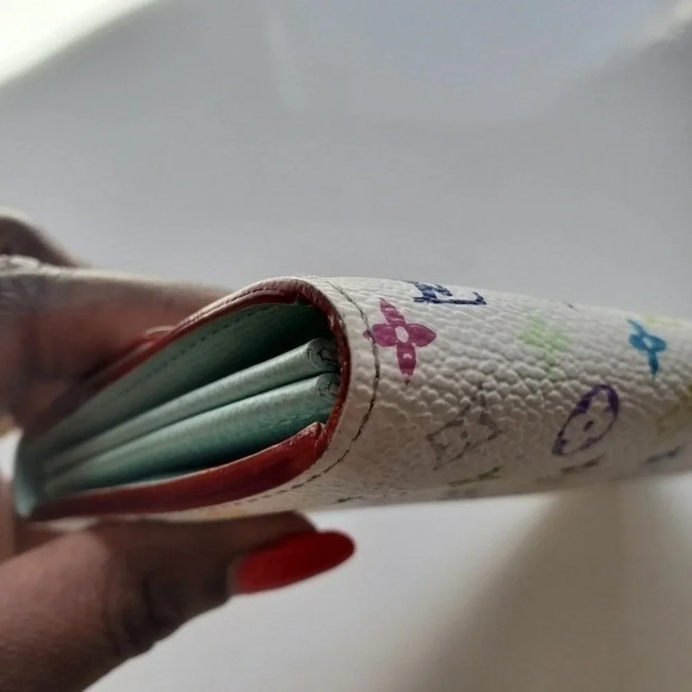 Louis Vuitton x Takashi Murakami White Multicolor Sarah Wallet